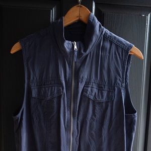 MERONA Navy Utility Vest with Cinched Waist